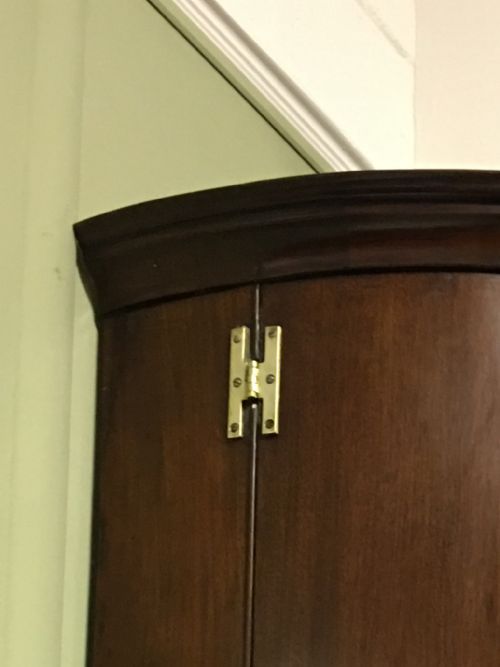 A FINE GEORGE III MAHOGANY BOWFRONT CORNER CUPBOARD - ADDITIONAL PHOTO 3