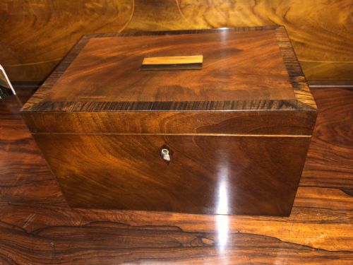 regency mahogany box - CATEGORY: ANTIQUE BOXES - DATED REGENCY