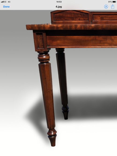 A FINE WILLIAM IV MAHOGANY CONSOLE TABLE - ADDITIONAL PHOTO 4