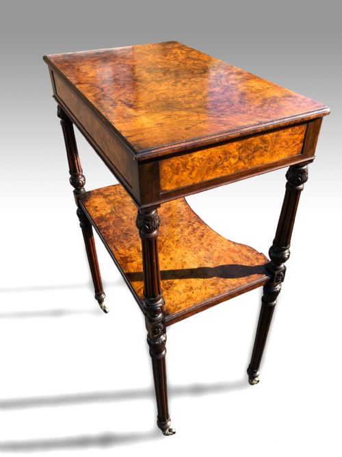 A WONDERFUL MID 19TH C WALNUT ETEGERE OF UNUSUALLY GRAND PROPORTIONS BY HOLLAND SONS - ADDITIONAL PHOTO 2