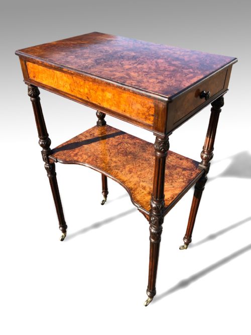 A WONDERFUL MID 19TH C WALNUT ETEGERE OF UNUSUALLY GRAND PROPORTIONS BY HOLLAND SONS - ADDITIONAL PHOTO 5