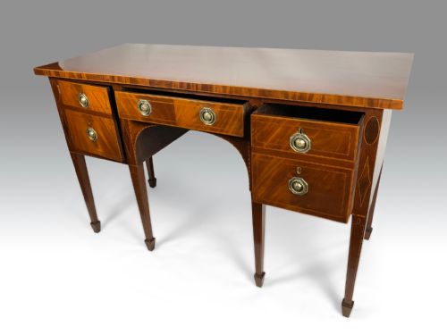 A FINE GEORGE III MAHOGANY INLAID SIDEBOARD - ADDITIONAL PHOTO 4
