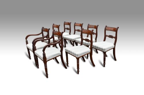 A FINE SET OF 8 REGENCY PERIOD DINING CHAIRS - ADDITIONAL PHOTO 2