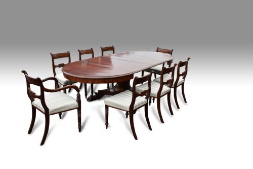 A FINE SET OF 8 REGENCY PERIOD DINING CHAIRS - ADDITIONAL PHOTO 3