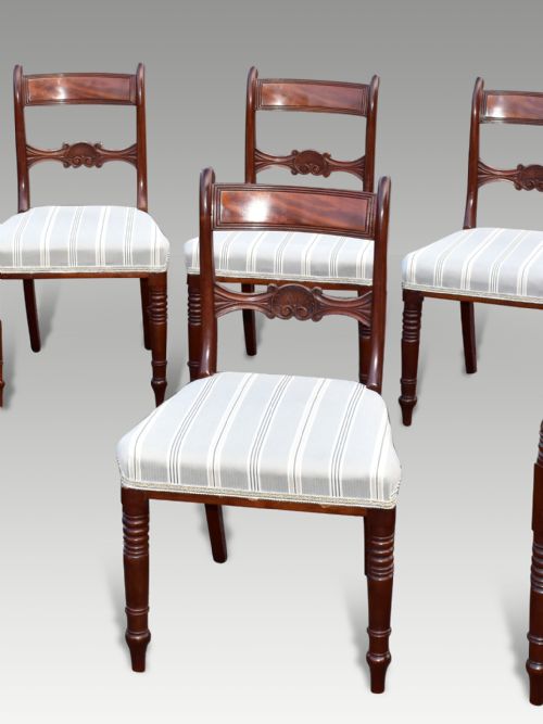 A FINE SET OF 8 REGENCY PERIOD DINING CHAIRS - ADDITIONAL PHOTO 5