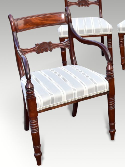 A FINE SET OF 8 REGENCY PERIOD DINING CHAIRS - ADDITIONAL PHOTO 7