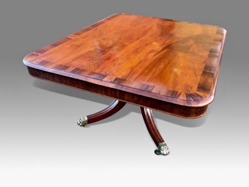 a good large regency mahogany rosewood breakfast or dining table - CATEGORY: ANTIQUE TABLES - DATED REGENCY
