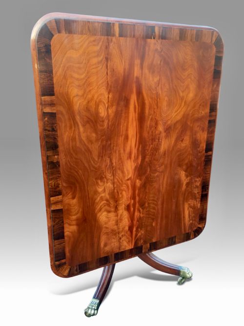 A GOOD LARGE REGENCY MAHOGANY ROSEWOOD BREAKFAST OR DINING TABLE - ADDITIONAL PHOTO 2