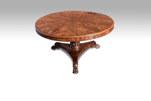 a superb regency mahogany radial veneered centre table - CATEGORY: ANTIQUE TABLES - DATED REGENCY
