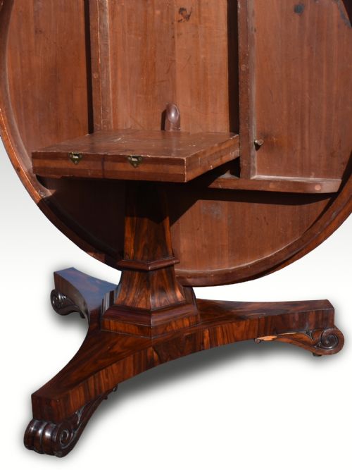 A SUPERB LARGE REGENCY ROSEWOOD CENTRE TABLE ATTRIBUTED TO GILLOWS - ADDITIONAL PHOTO 3