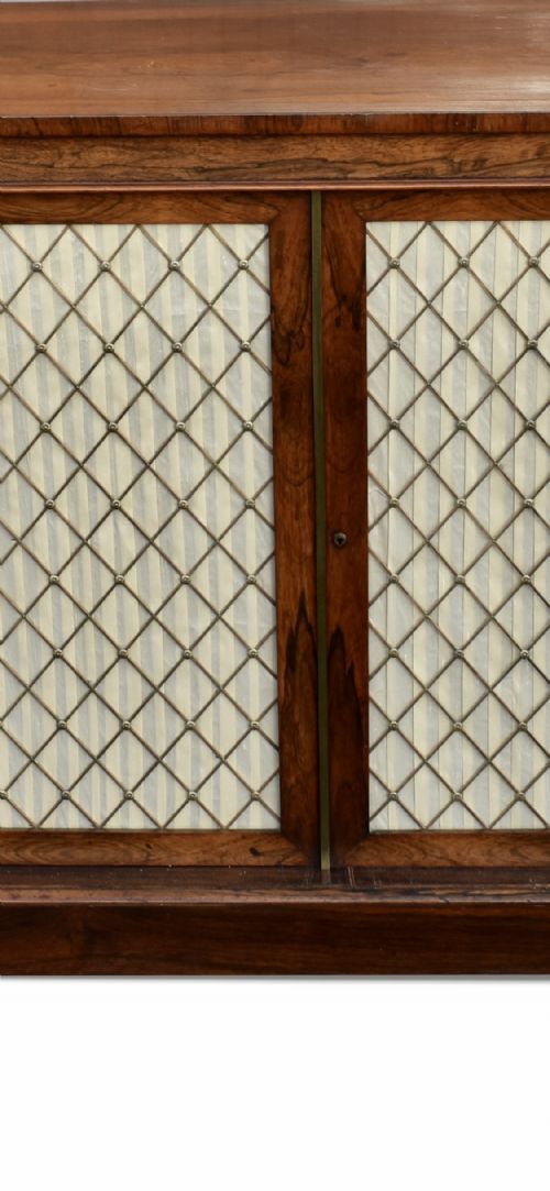 A MAGNIFICENT LATE REGENCY ROSEWOOD BREAKFRONT SIDE CABINET IN THE MANNER OF GILLOWS - ADDITIONAL PHOTO 11