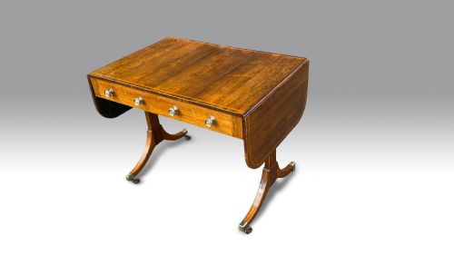 a superb george iii rosewood boxwood inlaid sofa table - CATEGORY: ANTIQUE TABLES - DATED GEORGIAN
