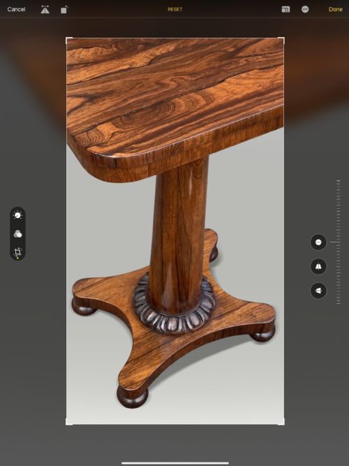 A WILLIAM IV ROSEWOOD OCCASIONAL WINE TABLE - ADDITIONAL PHOTO 4