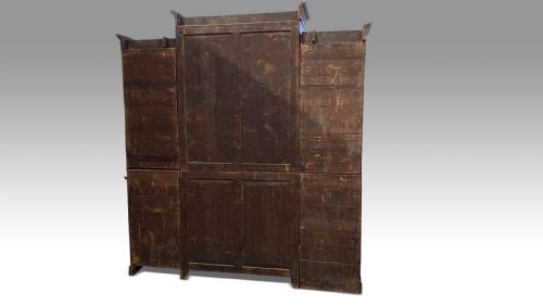 GEORGE III MAHOGANY BREAKFRONT SECRETAIRE BOOKCASE - ADDITIONAL PHOTO 4