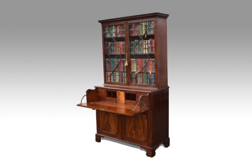 A FINE CHIPPENDALE PERIOD MAHOGANY SECRETAIRE BOOKCASE - ADDITIONAL PHOTO 6