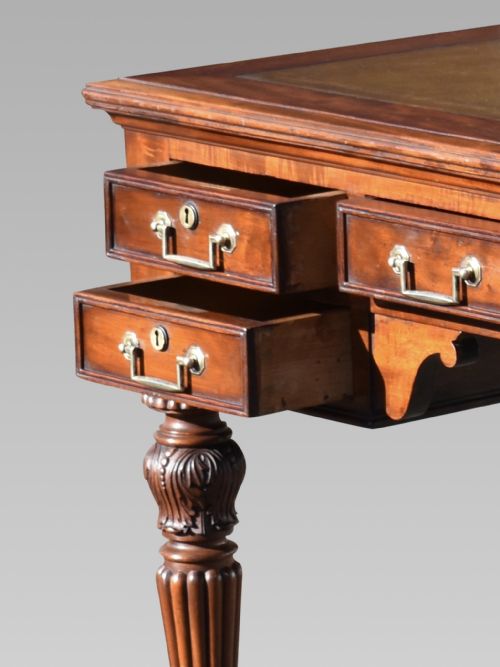 REGENCY MAHOGANY CAMPAIGN LIBRARY WRITING TABLE - ADDITIONAL PHOTO 6