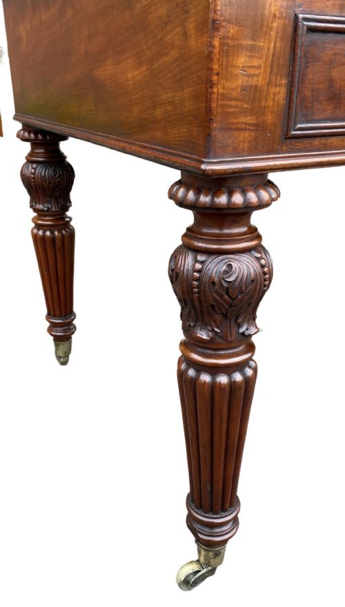 REGENCY MAHOGANY CAMPAIGN LIBRARY WRITING TABLE - ADDITIONAL PHOTO 7
