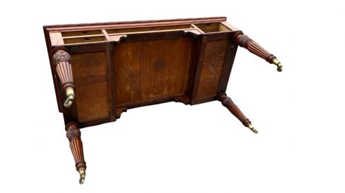 REGENCY MAHOGANY CAMPAIGN LIBRARY WRITING TABLE - ADDITIONAL PHOTO 9