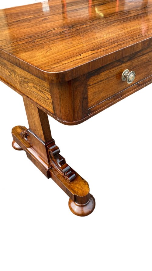 LATE REGENCY ROSEWOOD LIBRARY TABLE - ADDITIONAL PHOTO 4