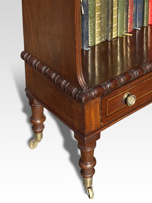 A FINE IRISH REGENCY MAHOGANY WATERFALL OPEN BOOKCASE - ADDITIONAL PHOTO 3