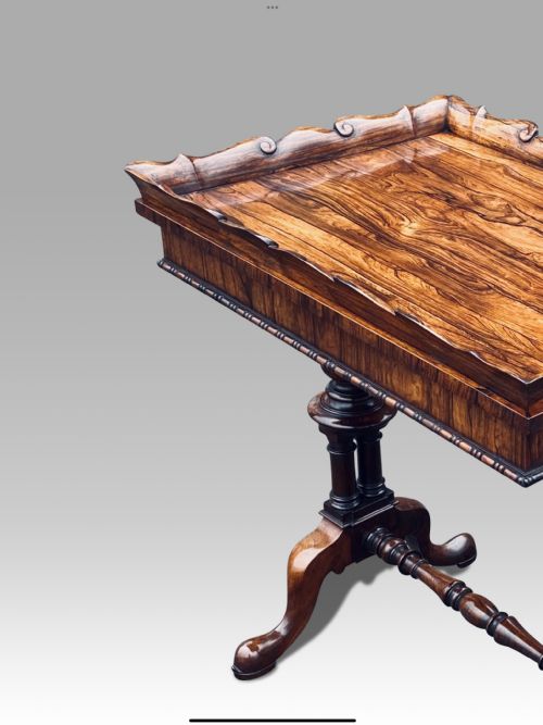 A SUPERB MATCHED PAIR OF GILLOWS MAHOGANY ROSEWOOD WORK TABLES - ADDITIONAL PHOTO 2