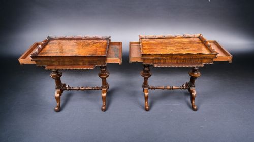 A SUPERB MATCHED PAIR OF GILLOWS MAHOGANY ROSEWOOD WORK TABLES - ADDITIONAL PHOTO 8