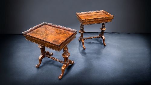 A SUPERB MATCHED PAIR OF GILLOWS MAHOGANY ROSEWOOD WORK TABLES - ADDITIONAL PHOTO 14