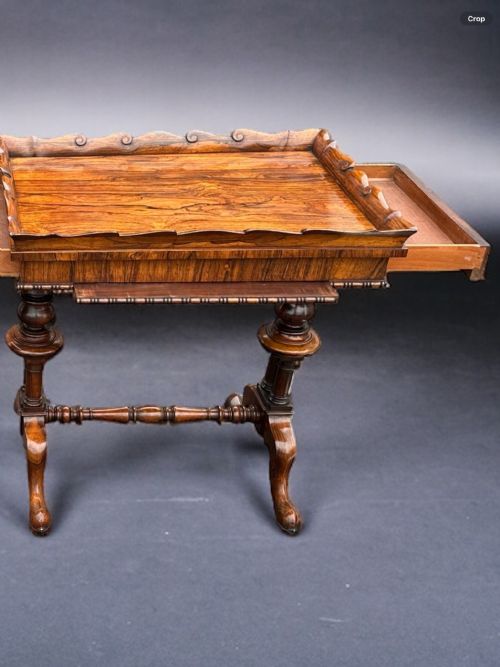 A SUPERB MATCHED PAIR OF GILLOWS MAHOGANY ROSEWOOD WORK TABLES - ADDITIONAL PHOTO 16