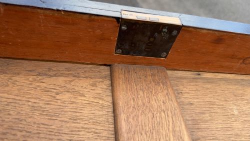 REGENCY MAHOGANY EBONISED DOUBLE SIDED PARTNERS LIBRARY TABLE - ADDITIONAL PHOTO 6