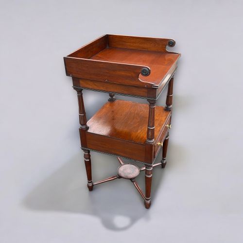 REGENCY MAHOGANY EBONISED NIGHTSTAND - ADDITIONAL PHOTO 4