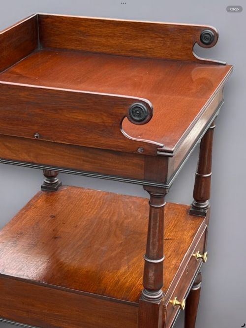 REGENCY MAHOGANY EBONISED NIGHTSTAND - ADDITIONAL PHOTO 6