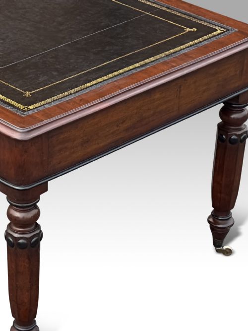A DOUBLE SIDED REGENCY MAHOGANY EBONISED PARTNERS LIBRARY TABLE - ADDITIONAL PHOTO 2