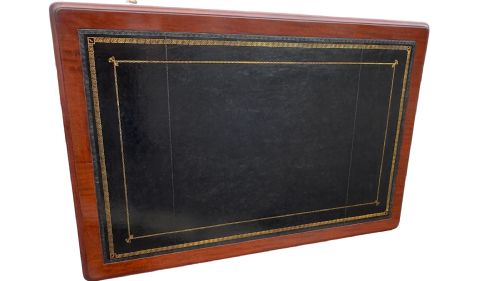 A DOUBLE SIDED REGENCY MAHOGANY EBONISED PARTNERS LIBRARY TABLE - ADDITIONAL PHOTO 12