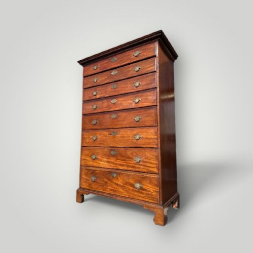 AN IRISH GEORGIAN TALL BOY SECRTAIRE CHEST - ADDITIONAL PHOTO 5