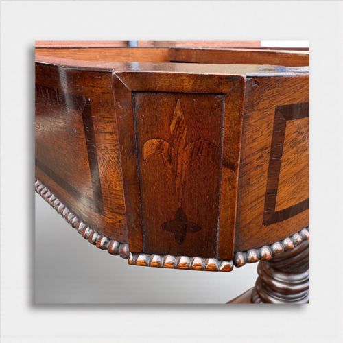 A FINE PAIR OF IRISH REGENCY MAHOGANY ROSEWOOD INLAID CARD TABLES - ADDITIONAL PHOTO 2
