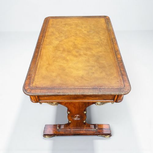 SUPERB PAIR OF REGENCY ROSEWOOD BRASS MOUNTED WRITING TABLES - ADDITIONAL PHOTO 12