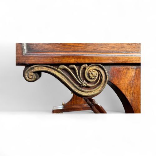 SUPERB PAIR OF REGENCY ROSEWOOD BRASS MOUNTED WRITING TABLES - ADDITIONAL PHOTO 13