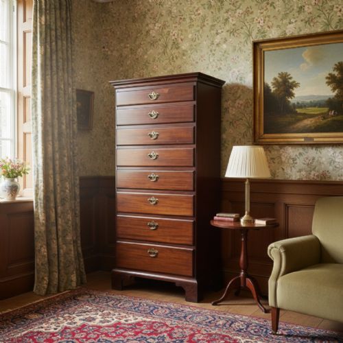 A SUPERB MID 18TH C IRISH MAHOGANY TALLBOY CHEST - ADDITIONAL PHOTO 1