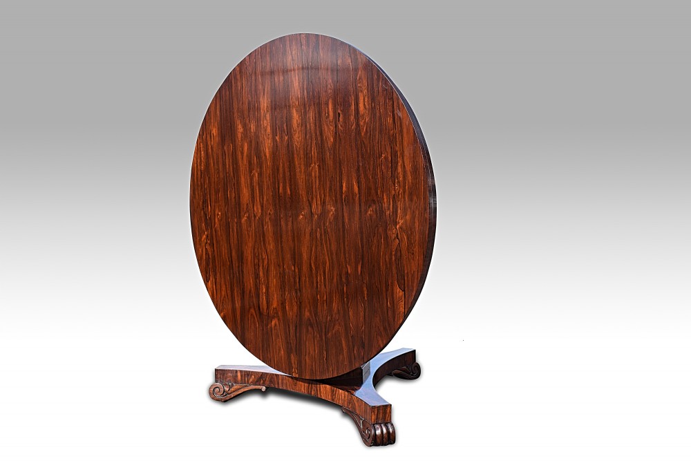 A SUPERB LARGE REGENCY ROSEWOOD CENTRE TABLE ATTRIBUTED TO GILLOWS