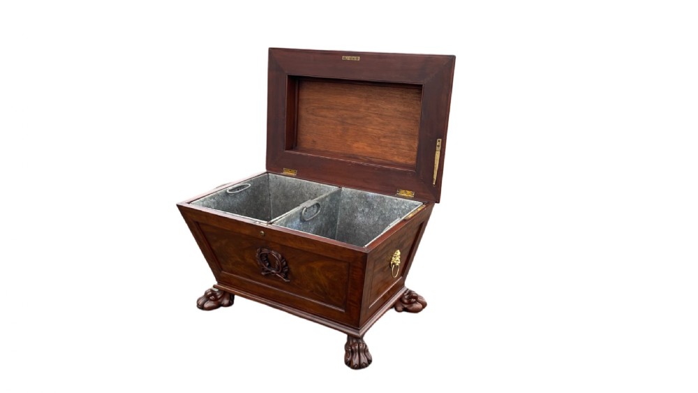 REGENCY MAHOGANY WINE COOLER. View V