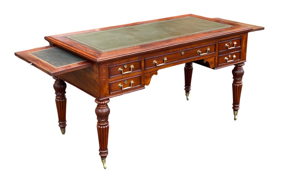 REGENCY MAHOGANY CAMPAIGN LIBRARY- WRITING TABLE.