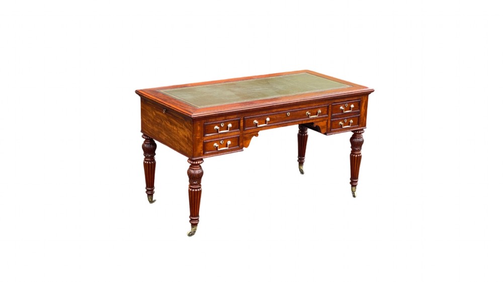 REGENCY MAHOGANY CAMPAIGN LIBRARY- WRITING TABLE. View II