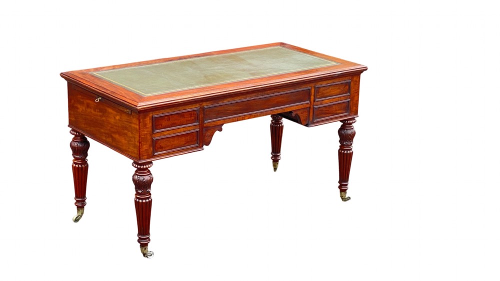 REGENCY MAHOGANY CAMPAIGN LIBRARY- WRITING TABLE. View III