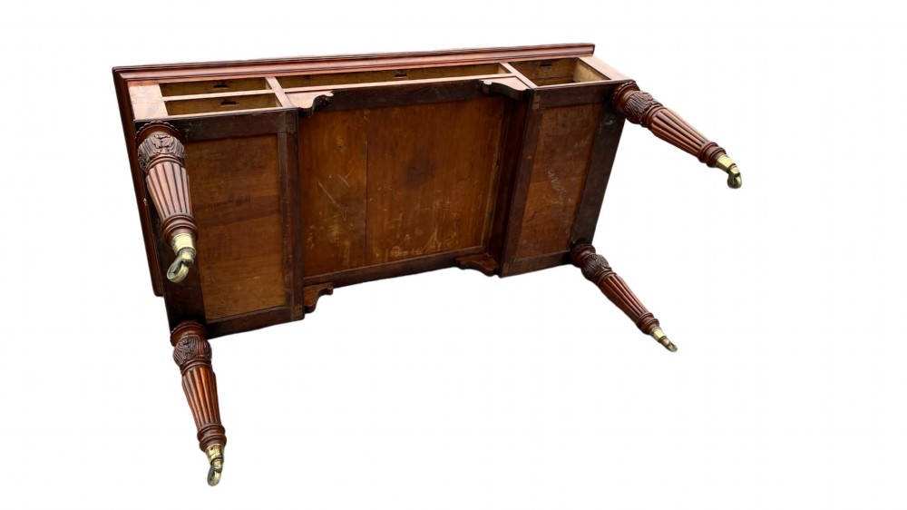REGENCY MAHOGANY CAMPAIGN LIBRARY- WRITING TABLE. View X