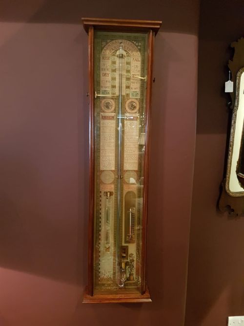 Superb Victorian Mahogany Cased Admiral Fitzroy Barometer