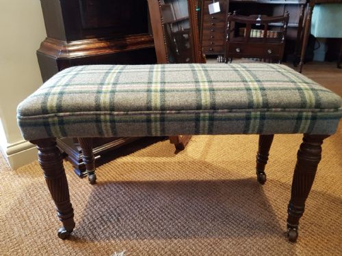 Victorian Mahogany Turned Leg Double Stool