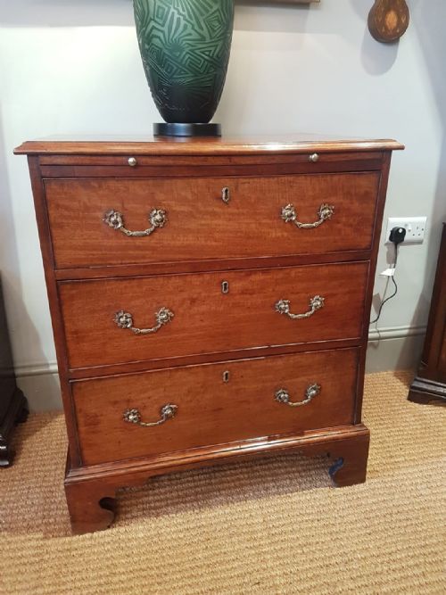 Small George III Figured Mahogany Three Drawer Chest