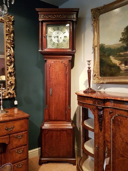 Fine Quality George III Oak 8 Day Manchester Longcase Clock