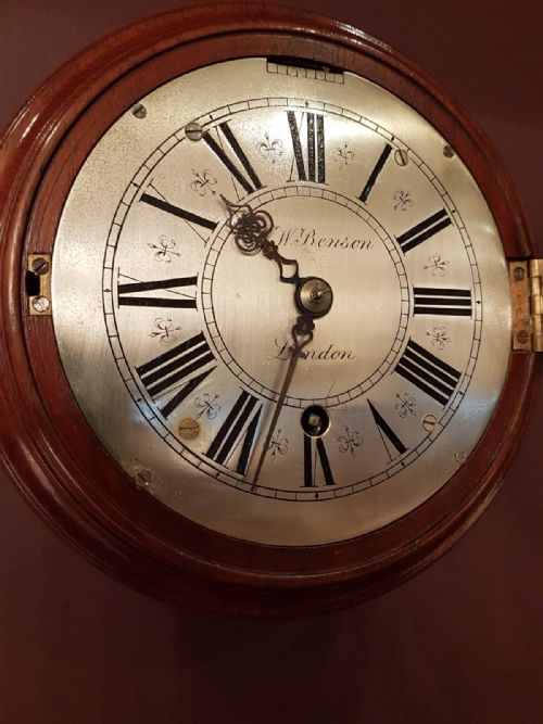 Antique J.w. Benson London 6" Dial Clock