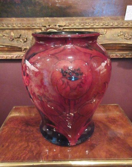 Antique Moorcroft Big Poppy Flambe Vase